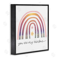Stupell Studio | You're My Rainbow Phrase Spring Pink Florals