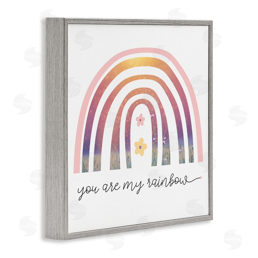 Stupell Studio | You're My Rainbow Phrase Spring Pink Florals