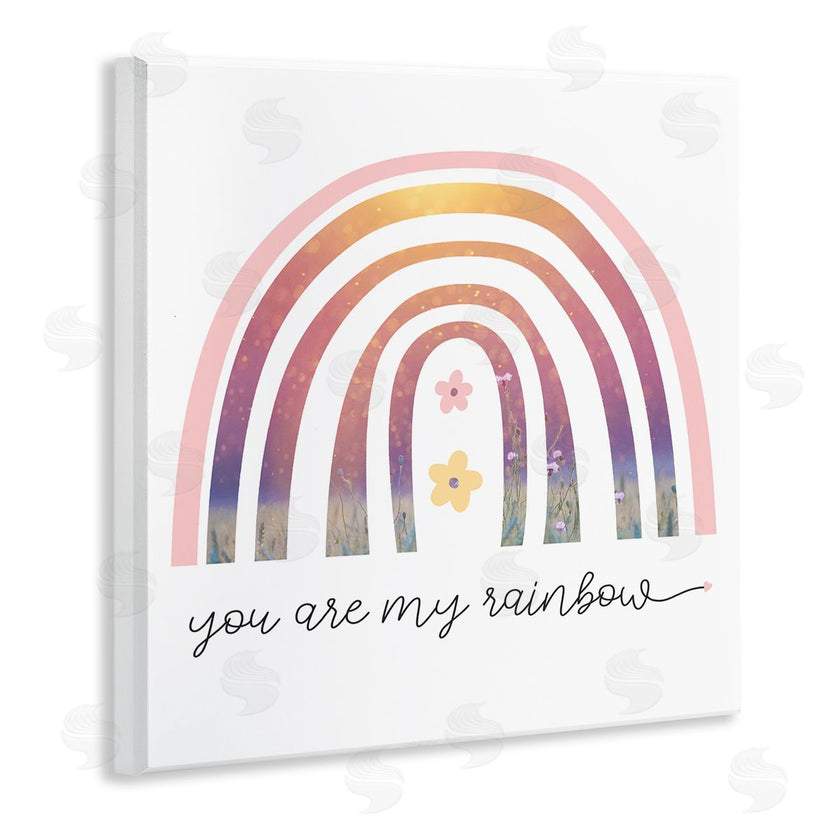 Stupell Studio | You're My Rainbow Phrase Spring Pink Florals