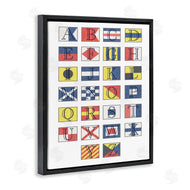 Stupell Studio | Boating Flag Alphabet Geometric Nautical Chart