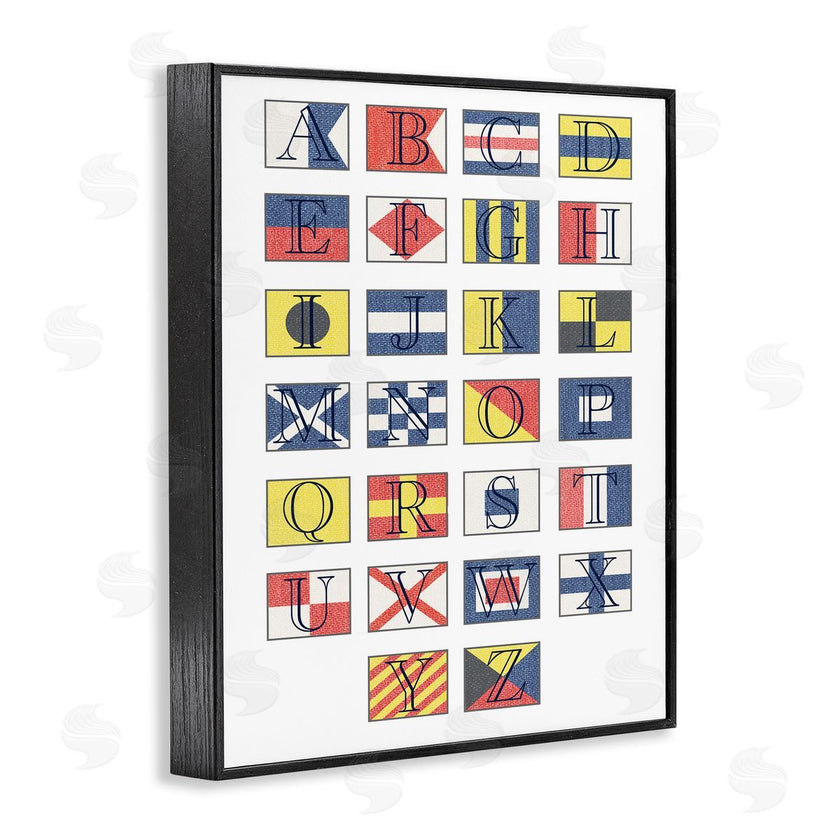 Stupell Studio | Boating Flag Alphabet Geometric Nautical Chart