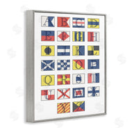 Stupell Studio | Boating Flag Alphabet Geometric Nautical Chart