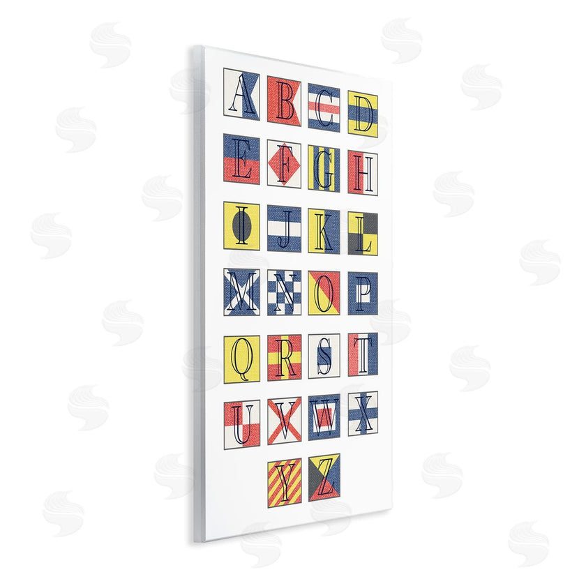 Stupell Studio | Boating Flag Alphabet Geometric Nautical Chart