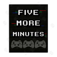 Stupell Studio | Five More Minutes Video Game Phrase Retro Bricks