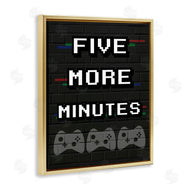 Stupell Studio | Five More Minutes Video Game Phrase Retro Bricks