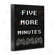 Stupell Studio | Five More Minutes Video Game Phrase Retro Bricks