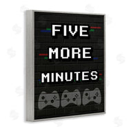 Stupell Studio | Five More Minutes Video Game Phrase Retro Bricks