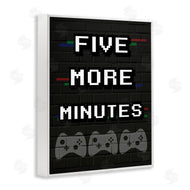 Stupell Studio | Five More Minutes Video Game Phrase Retro Bricks