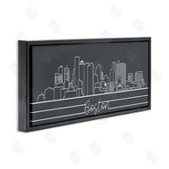 Stupell Studio | Boston City Skyline Minimal Retro Linework