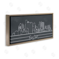 Stupell Studio | Boston City Skyline Minimal Retro Linework