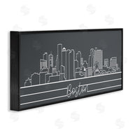 Stupell Studio | Boston City Skyline Minimal Retro Linework