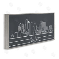 Stupell Studio | Boston City Skyline Minimal Retro Linework