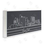 Stupell Studio | Boston City Skyline Minimal Retro Linework
