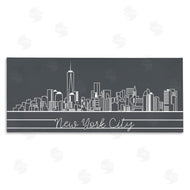 Stupell Studio | Retro New York City Skyline Geometric Linework