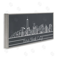 Stupell Studio | Retro New York City Skyline Geometric Linework