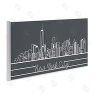 Stupell Studio | Retro New York City Skyline Geometric Linework