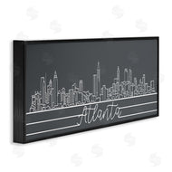 Stupell Studio | Retro Atlanta Georgia City Skyline Geometric Linework