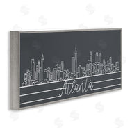 Stupell Studio | Retro Atlanta Georgia City Skyline Geometric Linework
