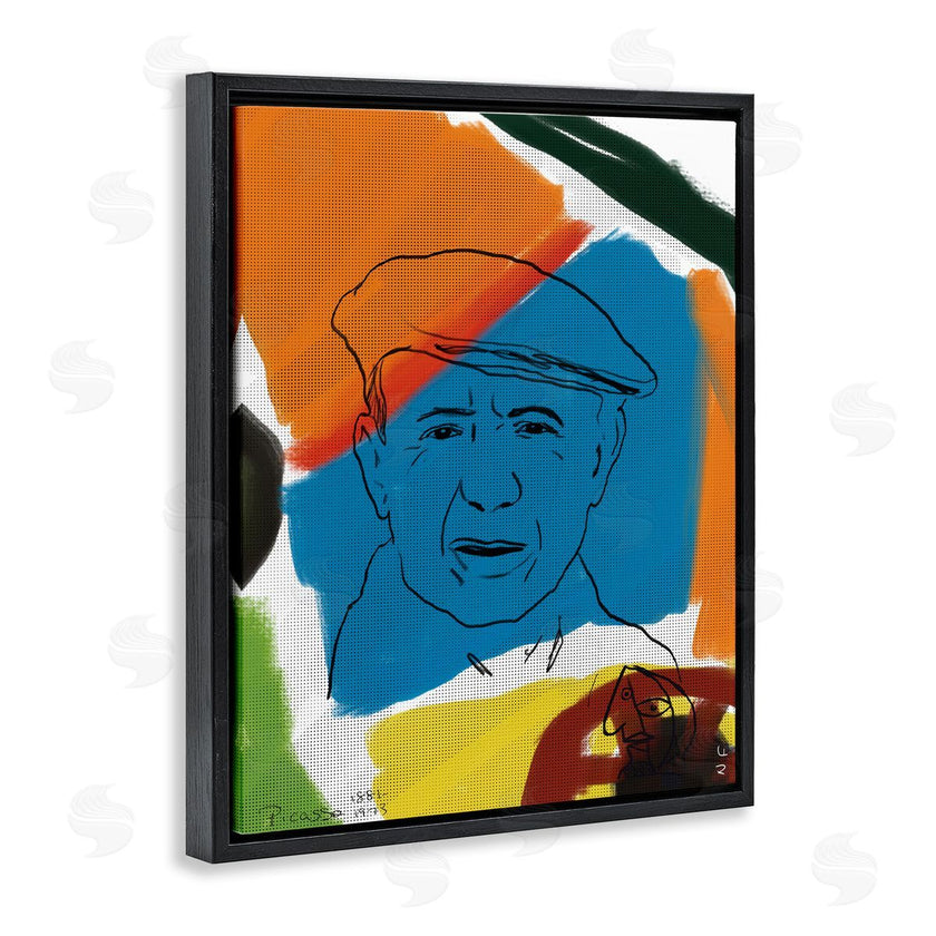Nancy Ferrara | Modern Picasso Portrait Vibrant Abstract Shapes