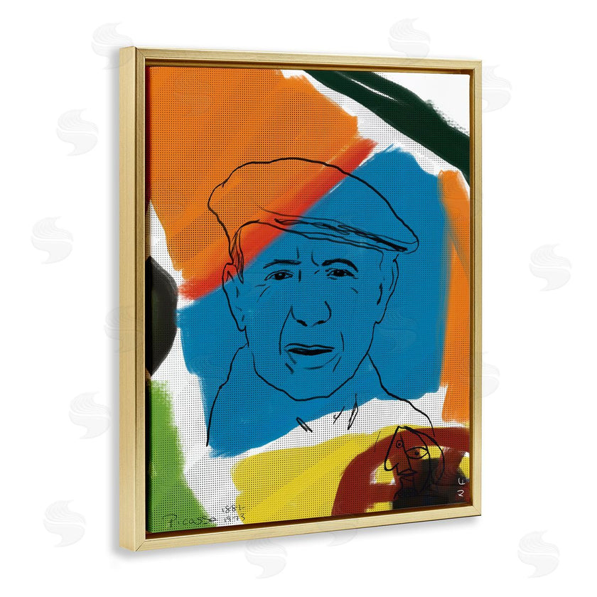 Nancy Ferrara | Modern Picasso Portrait Vibrant Abstract Shapes