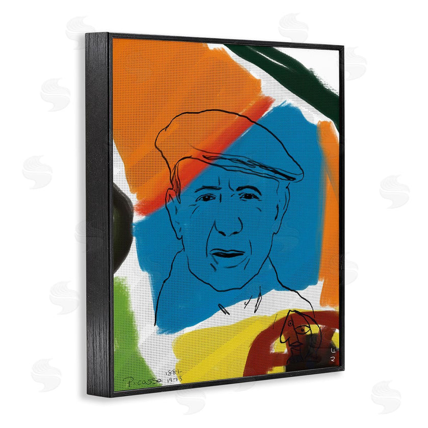 Nancy Ferrara | Modern Picasso Portrait Vibrant Abstract Shapes