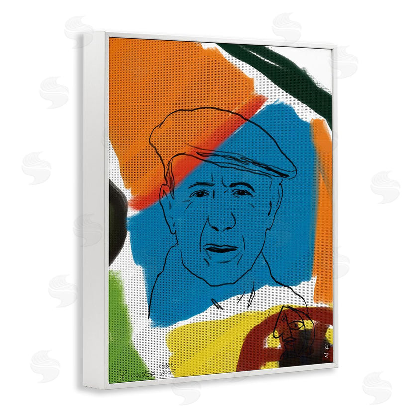 Nancy Ferrara | Modern Picasso Portrait Vibrant Abstract Shapes
