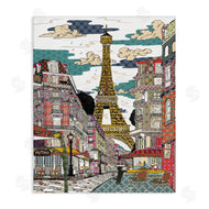 Sangita Bachelet | Patchwork Pattern Paris Architecture Abstract Urban City