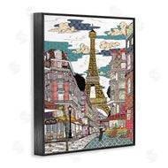 Sangita Bachelet | Patchwork Pattern Paris Architecture Abstract Urban City