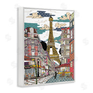 Sangita Bachelet | Patchwork Pattern Paris Architecture Abstract Urban City