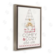 Fluidity/PDR LLC. | Comfy and Cozy Phrase Red Plaid Christmas Gnome