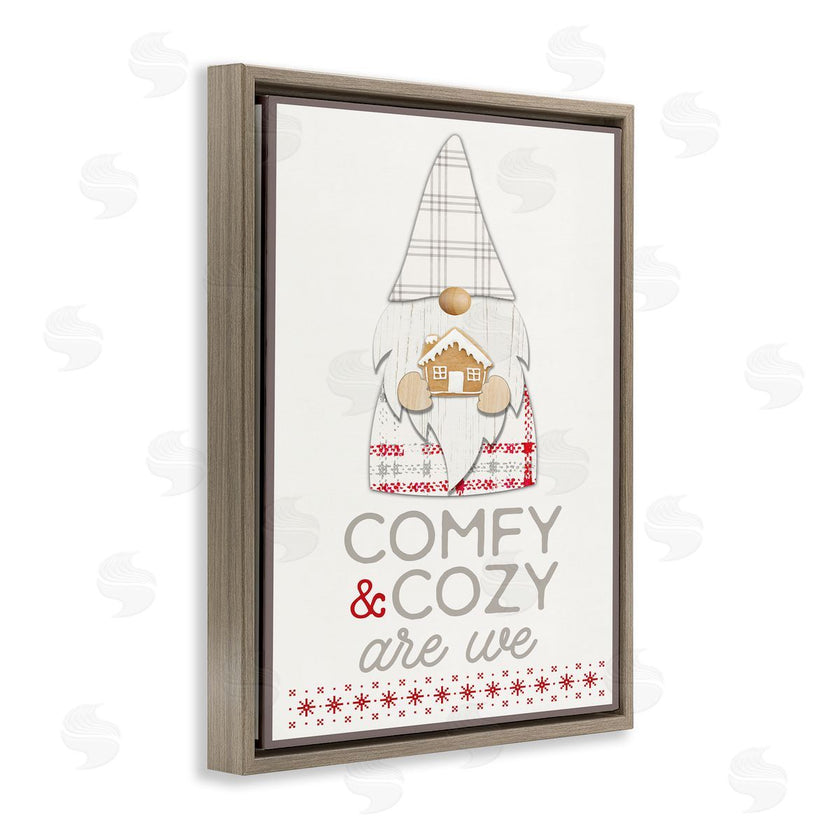 Fluidity/PDR LLC. | Comfy and Cozy Phrase Red Plaid Christmas Gnome