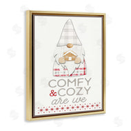 Fluidity/PDR LLC. | Comfy and Cozy Phrase Red Plaid Christmas Gnome