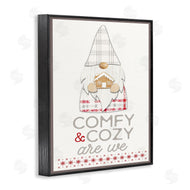 Fluidity/PDR LLC. | Comfy and Cozy Phrase Red Plaid Christmas Gnome