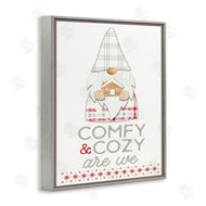 Fluidity/PDR LLC. | Comfy and Cozy Phrase Red Plaid Christmas Gnome