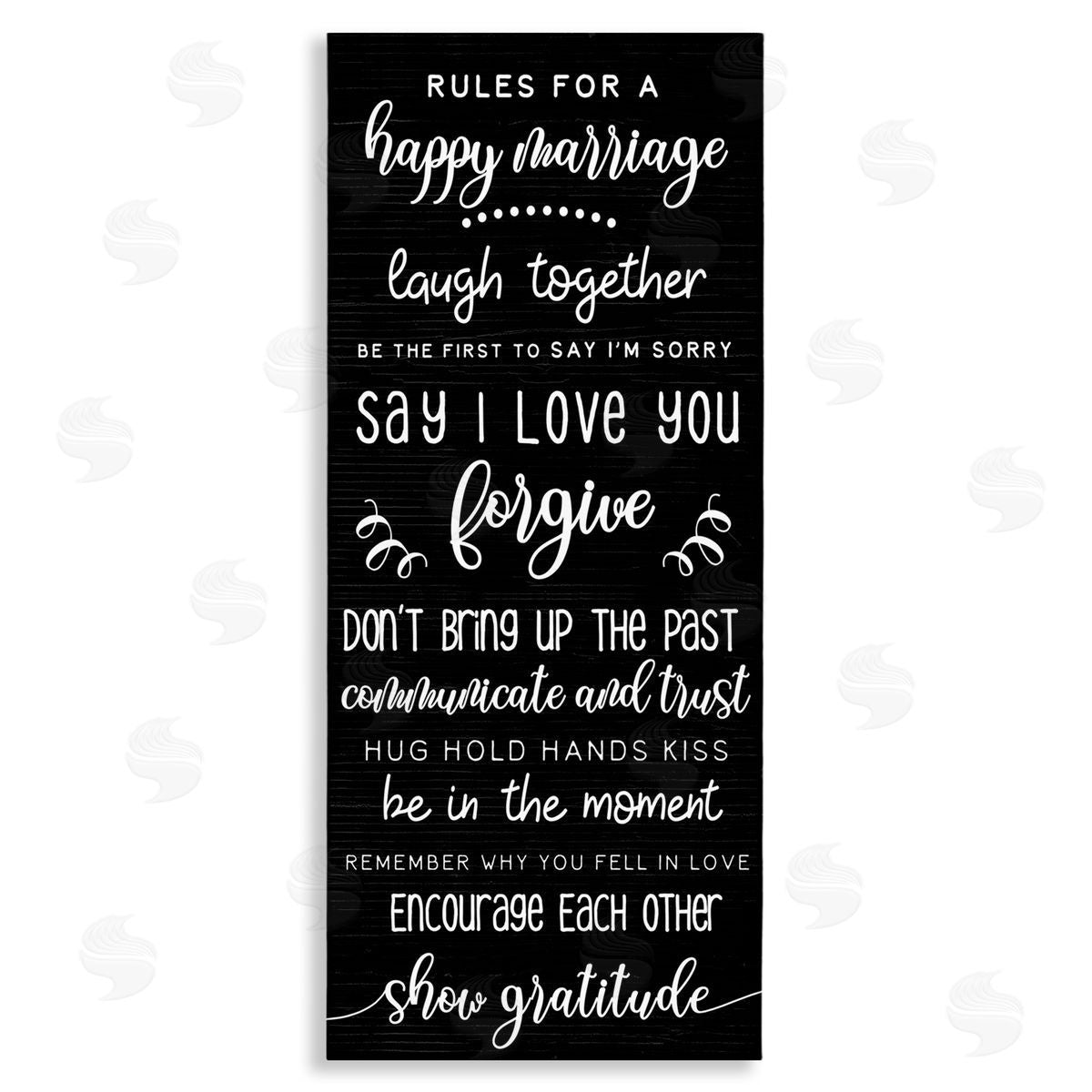 Rules for Happy Marriage Canvas Wall Art, Home Decor by Stupell Studio