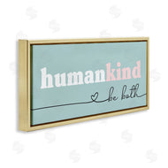 Stupell Studio | Humankind Be Both Phrase Pink Turquoise Details