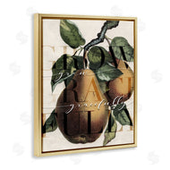 Stupell Studio | Grow Gracefully Phrase Vintage Yellow Pear Tree