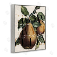 Stupell Studio | Grow Gracefully Phrase Vintage Yellow Pear Tree
