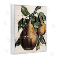 Stupell Studio | Grow Gracefully Phrase Vintage Yellow Pear Tree