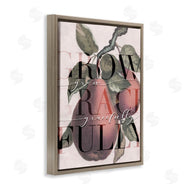 Stupell Studio | Grow Gracefully Quote Red Distressed Pear Fruit