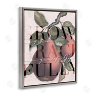 Stupell Studio | Grow Gracefully Quote Red Distressed Pear Fruit