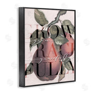 Stupell Studio | Grow Gracefully Quote Red Distressed Pear Fruit