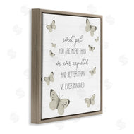 Stupell Studio | Sweet Girl More Than Expected Phrase Charming Butterflies