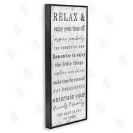 Stupell Studio | Retirement Relaxation Sign White Distressed Pattern
