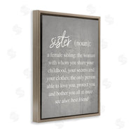 Stupell Studio | Sister Definition Family Inspired Phrases Grey Pattern