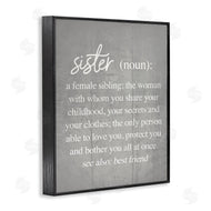 Stupell Studio | Sister Definition Family Inspired Phrases Grey Pattern