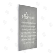 Stupell Studio | Sister Definition Family Inspired Phrases Grey Pattern