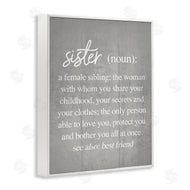 Stupell Studio | Sister Definition Family Inspired Phrases Grey Pattern