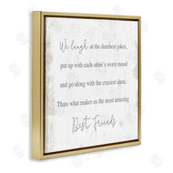 Stupell Studio | Amazing Best Friends Phrase Distressed Country Pattern