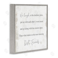 Stupell Studio | Amazing Best Friends Phrase Distressed Country Pattern